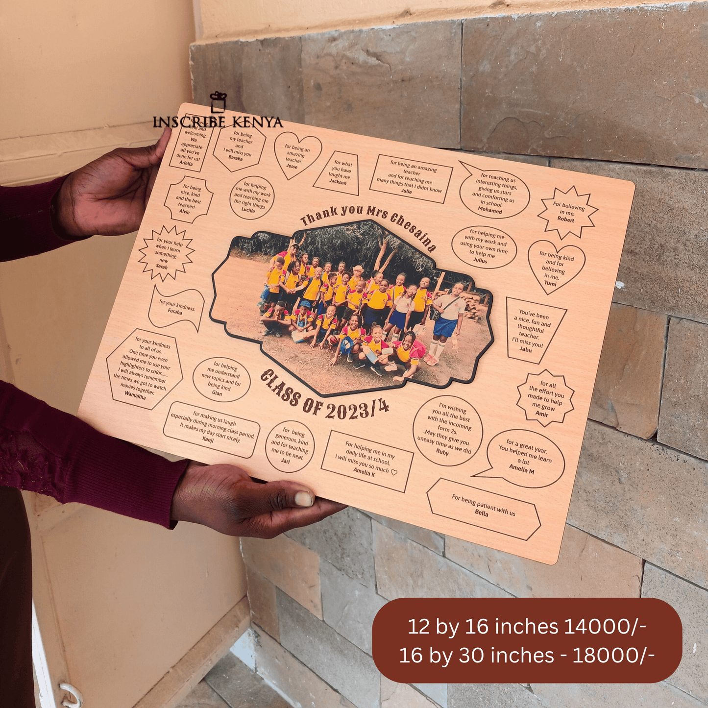 Teacher's Message Plaque