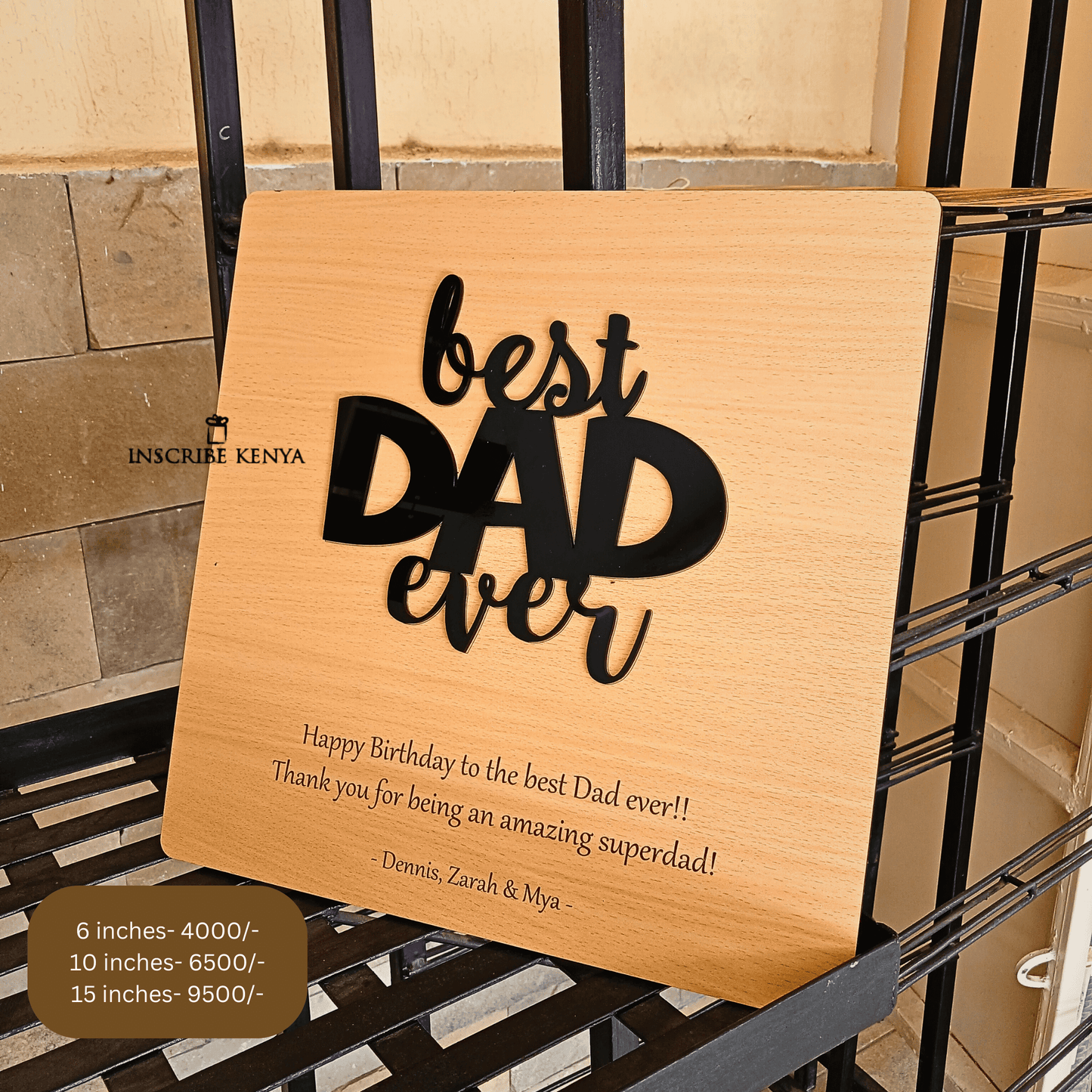 Wooden Best Dad Ever Frame