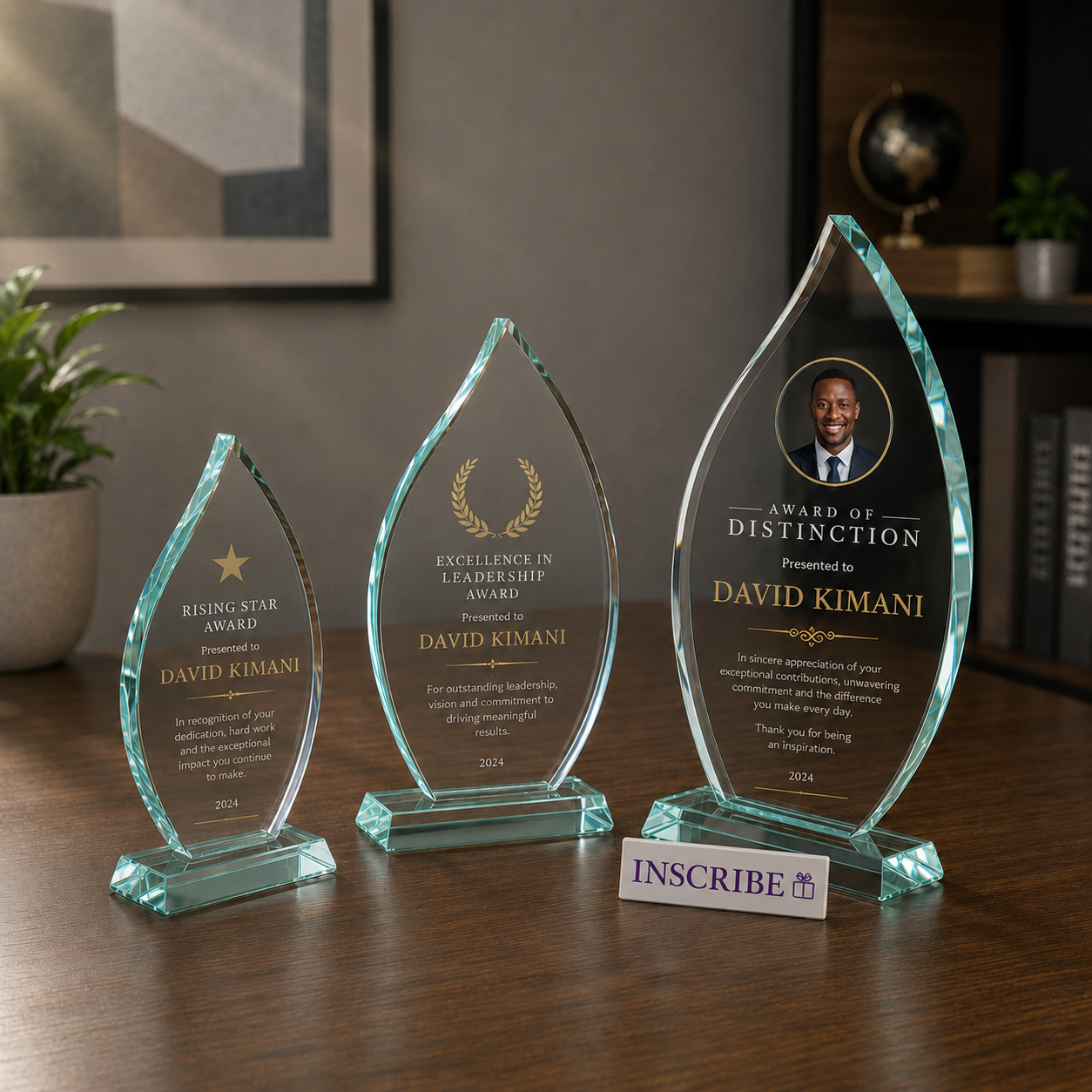 Flame Glass Award Trophy