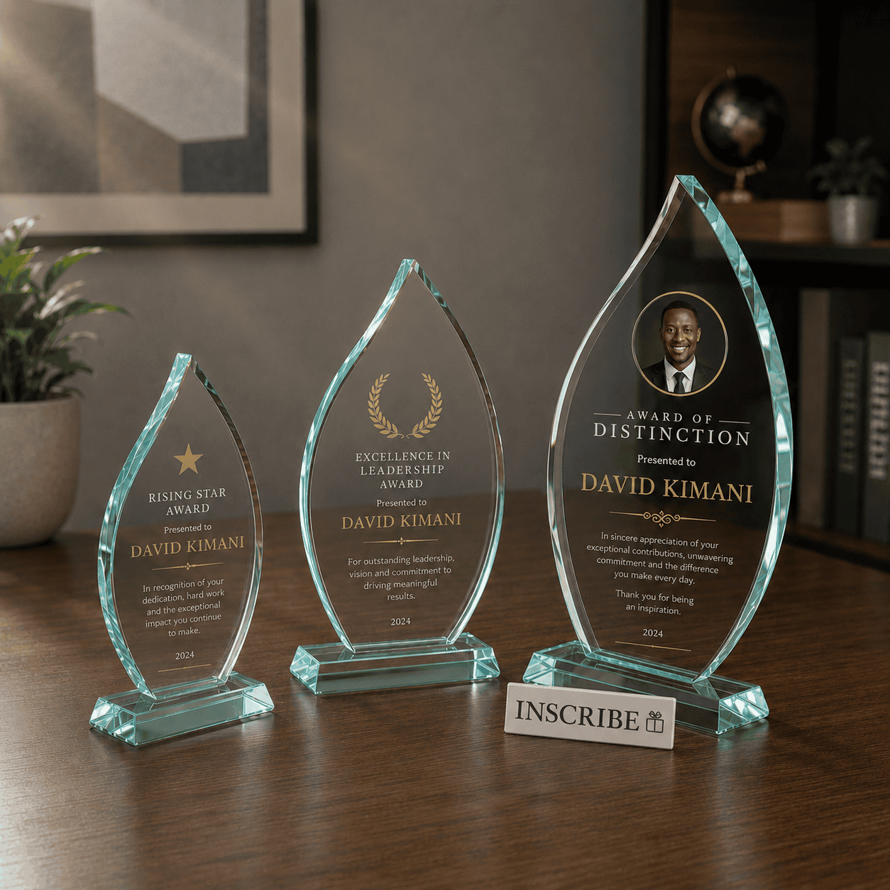 Flame Glass Award Trophy