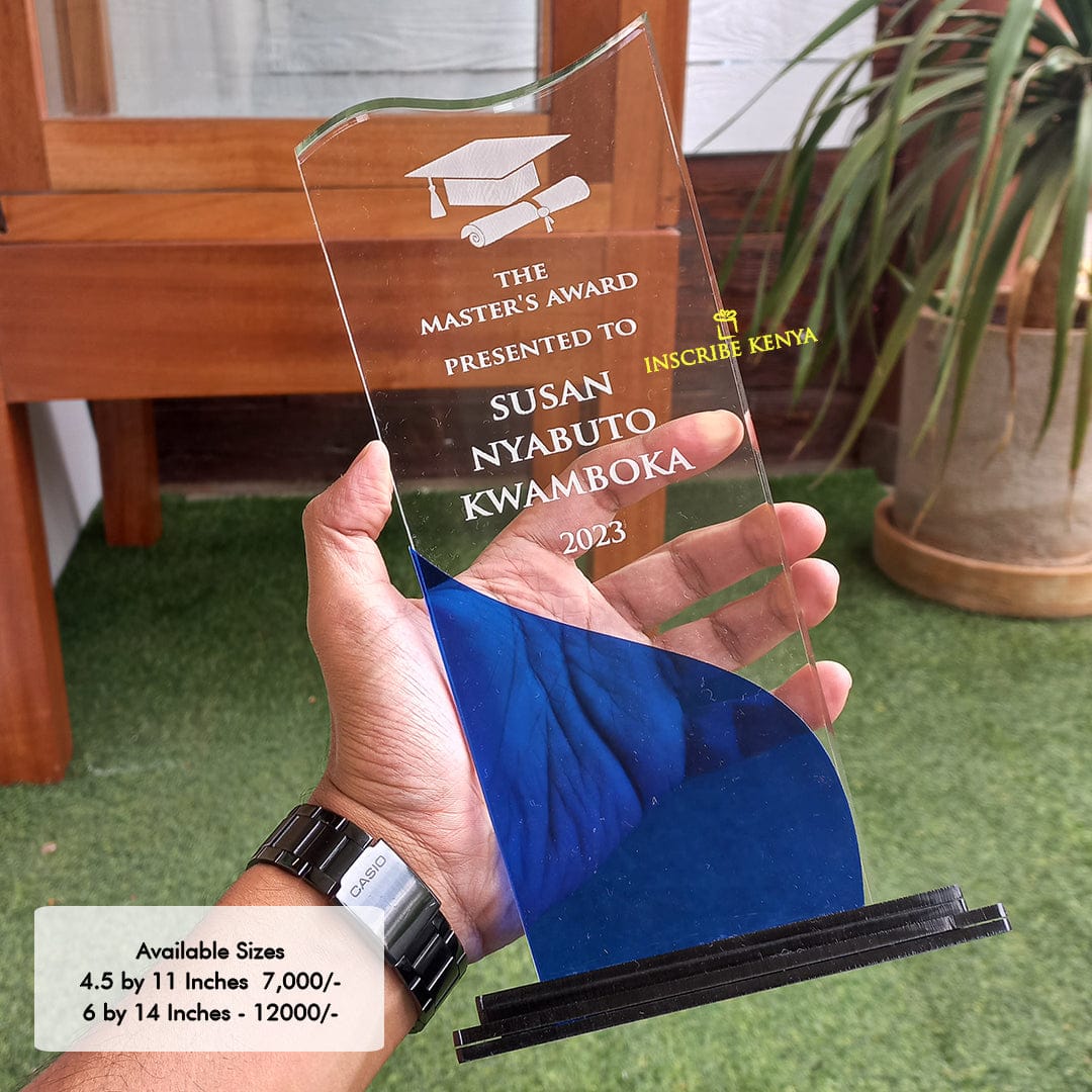 Blue Clear Acrylic Award