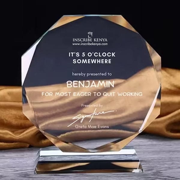 CR-07 Round Octagon Crystal Award