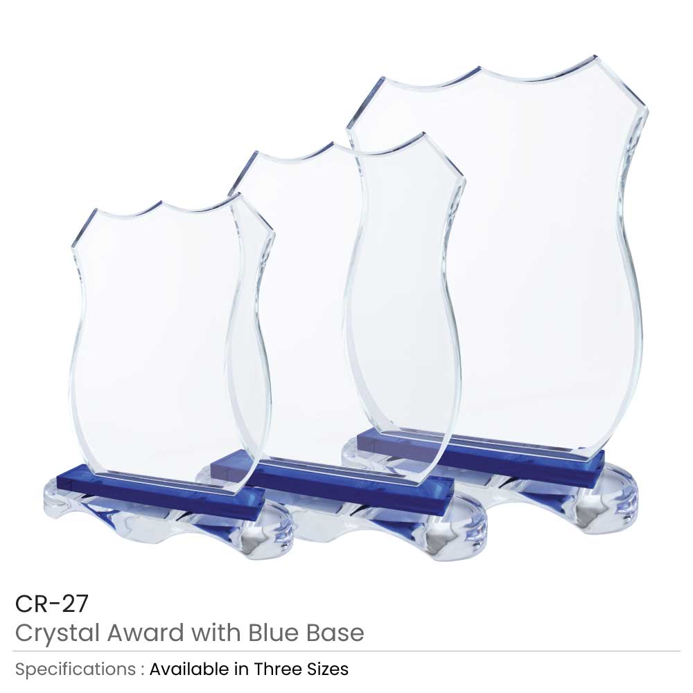 CR-27 Blue Base Crystal Awards