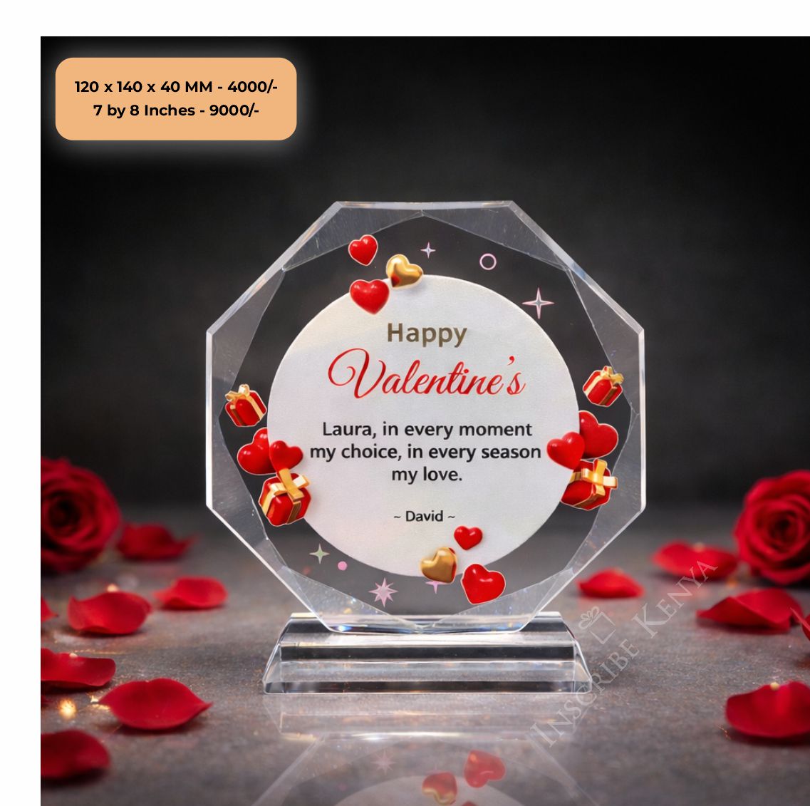 Crystal Octagon for Him or Her