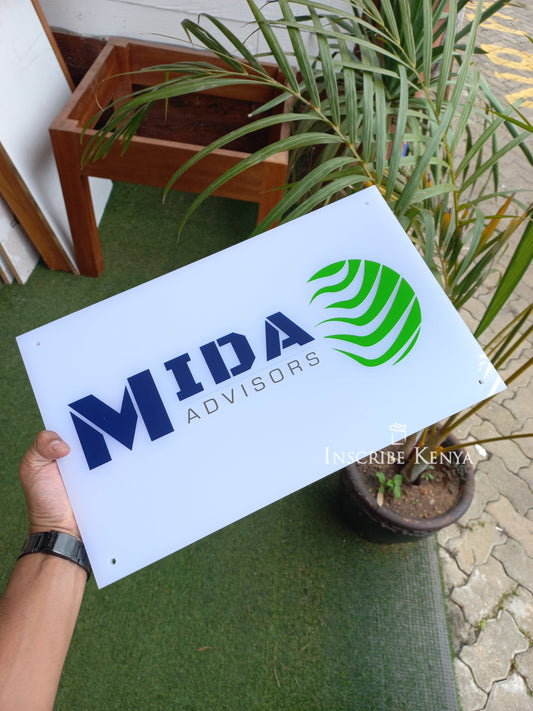 Acrylic Door Nameplate 11 by 15 inches