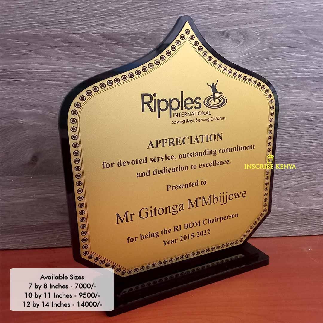 Sharp Shield Arylic Award