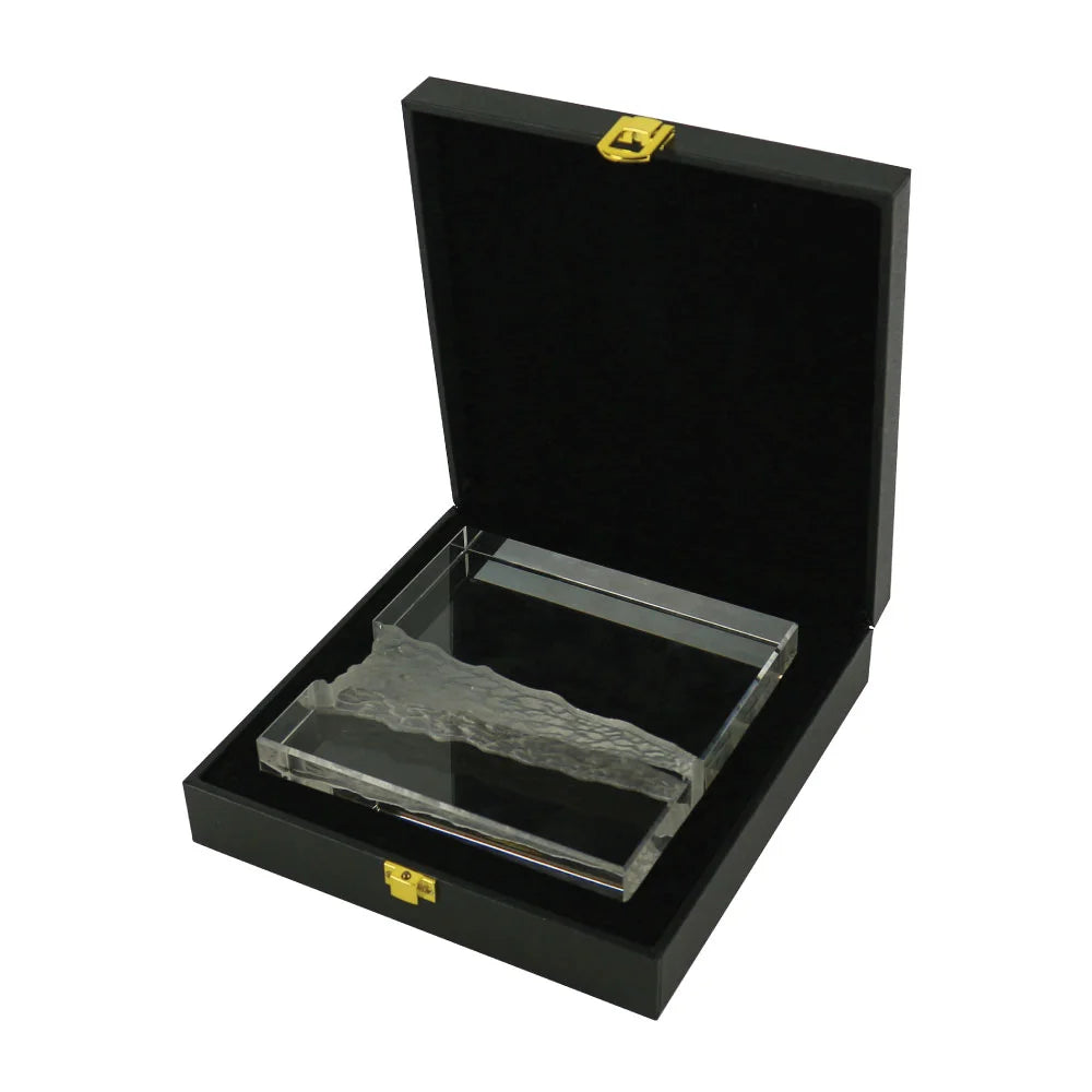 CR-01 Square Mist Self Standing Crystal Award Trophy