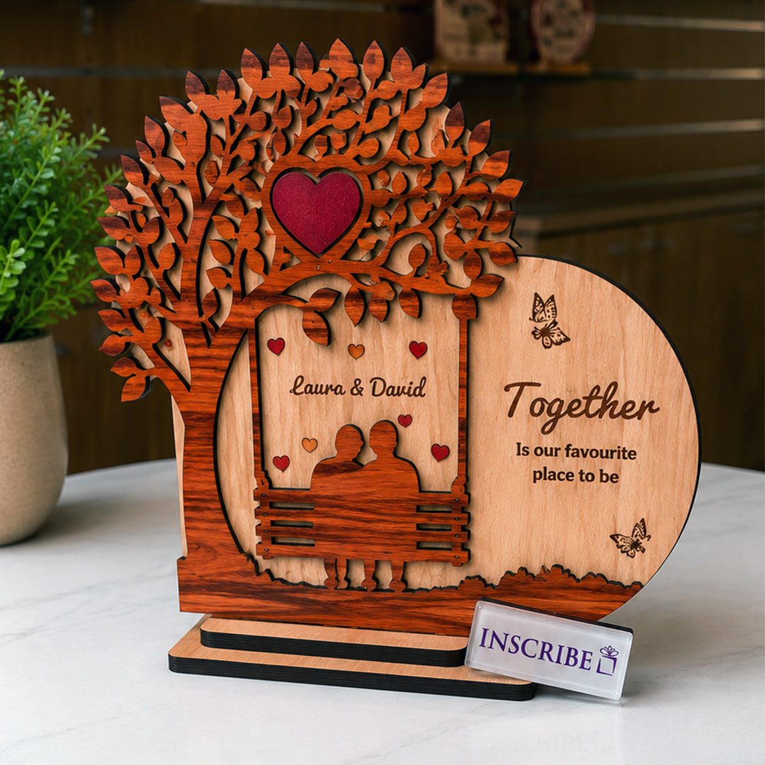 Personalized Tree of Love Wooden Keepsake Plaque