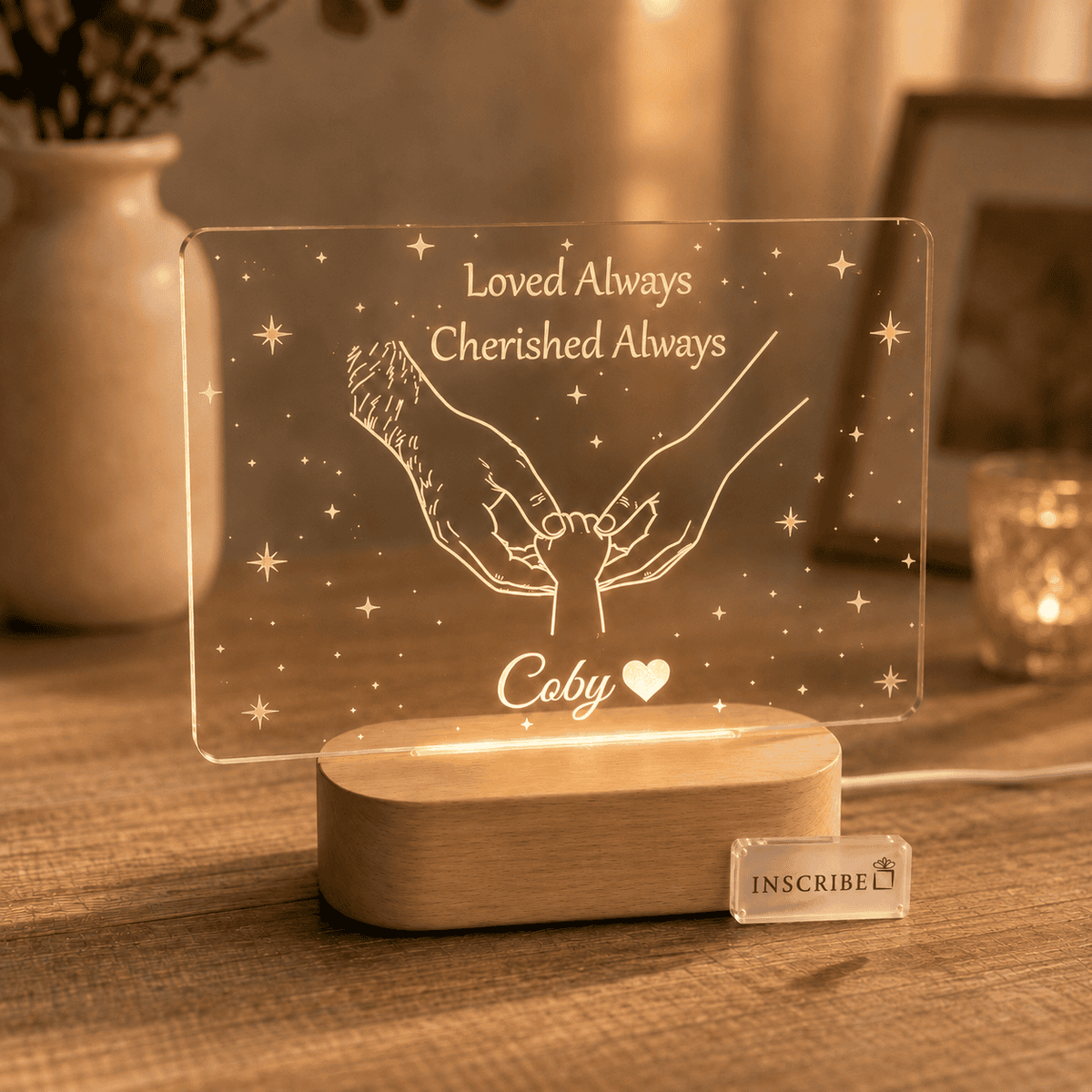 Personalized LED lighted plaque