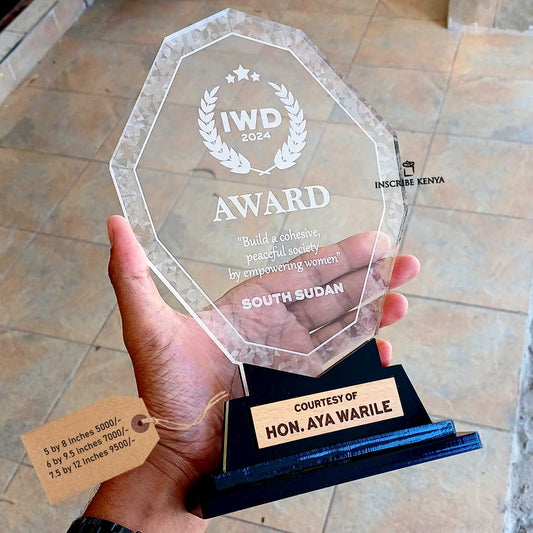 Decagon Acrylic Award Trophy