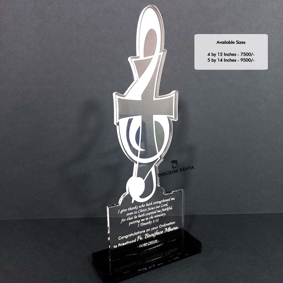 Music + Cross Symbol Acrylic award