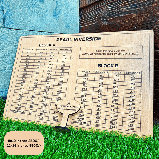 Extension Phone Line Sign wooden Indoors.