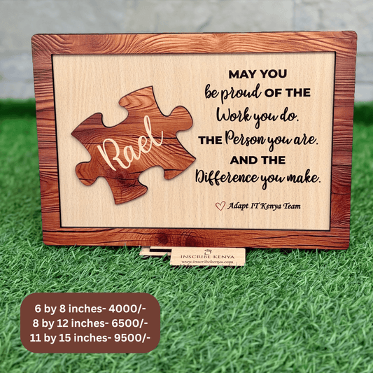 Puzzle Piece Appreciation Plaque.
