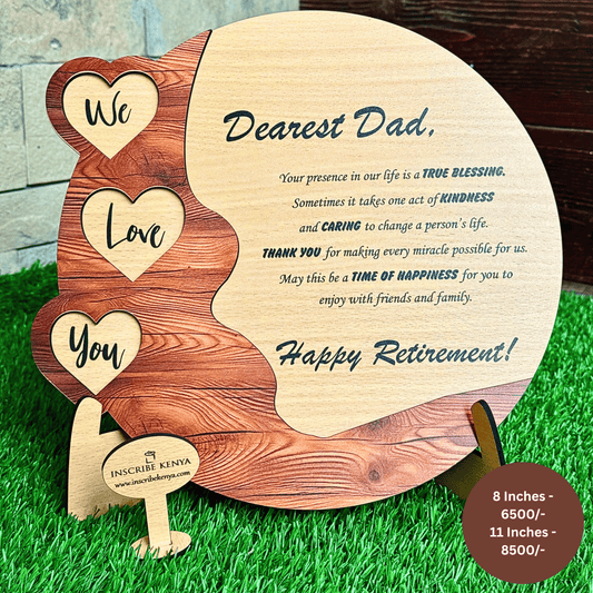 Wooden Grain Round Plaque.