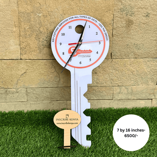 Acrylic Key Shaped Wall Clock.