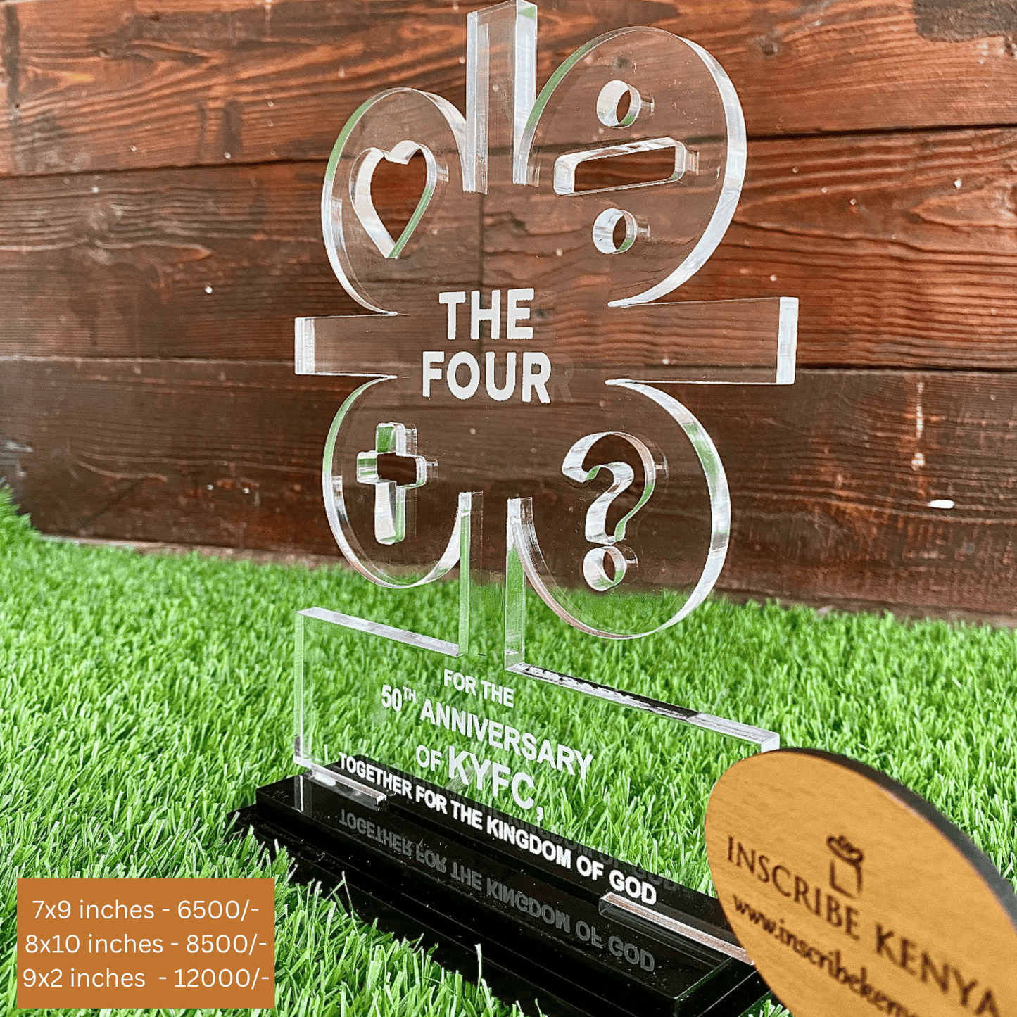 The 4 Symbols Cross Acrylic Award