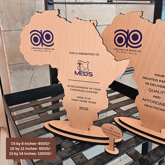 Wooden Finish Africa Award Trophies.