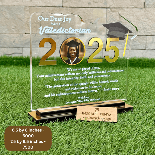 Valedictorian Achievement Graduation Plaque.