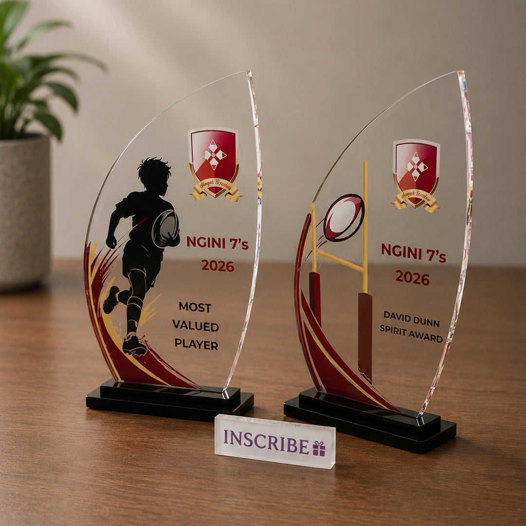 Rugby Sport Acrylic Award Trophy
