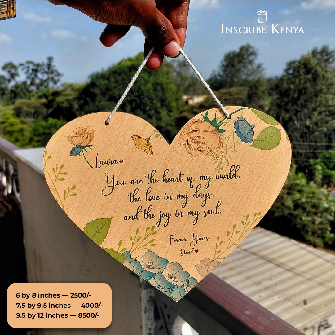 Wooden Heart Wall Hanging Love Plaque