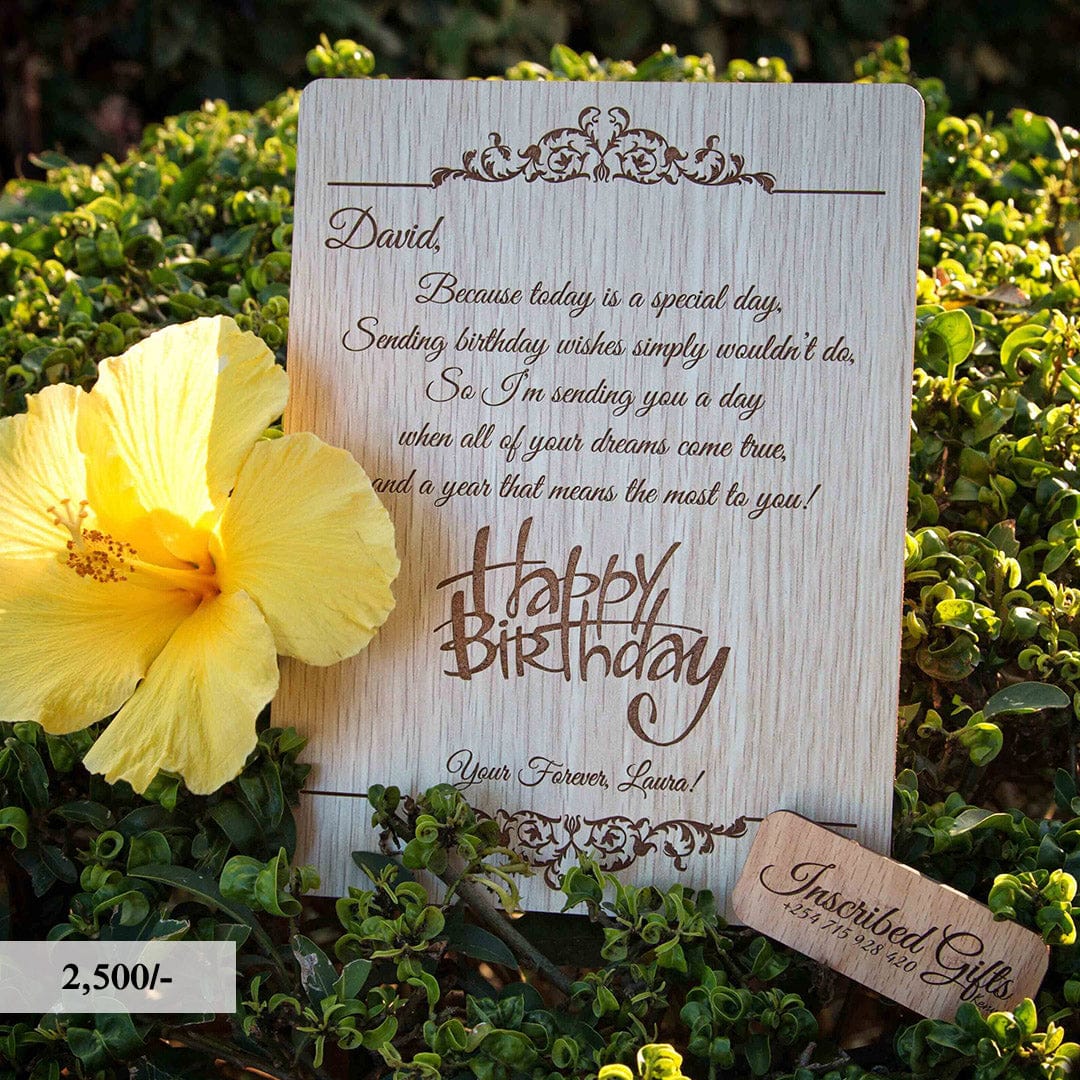 Wooden Potrait Inscribed Message Frame MF002