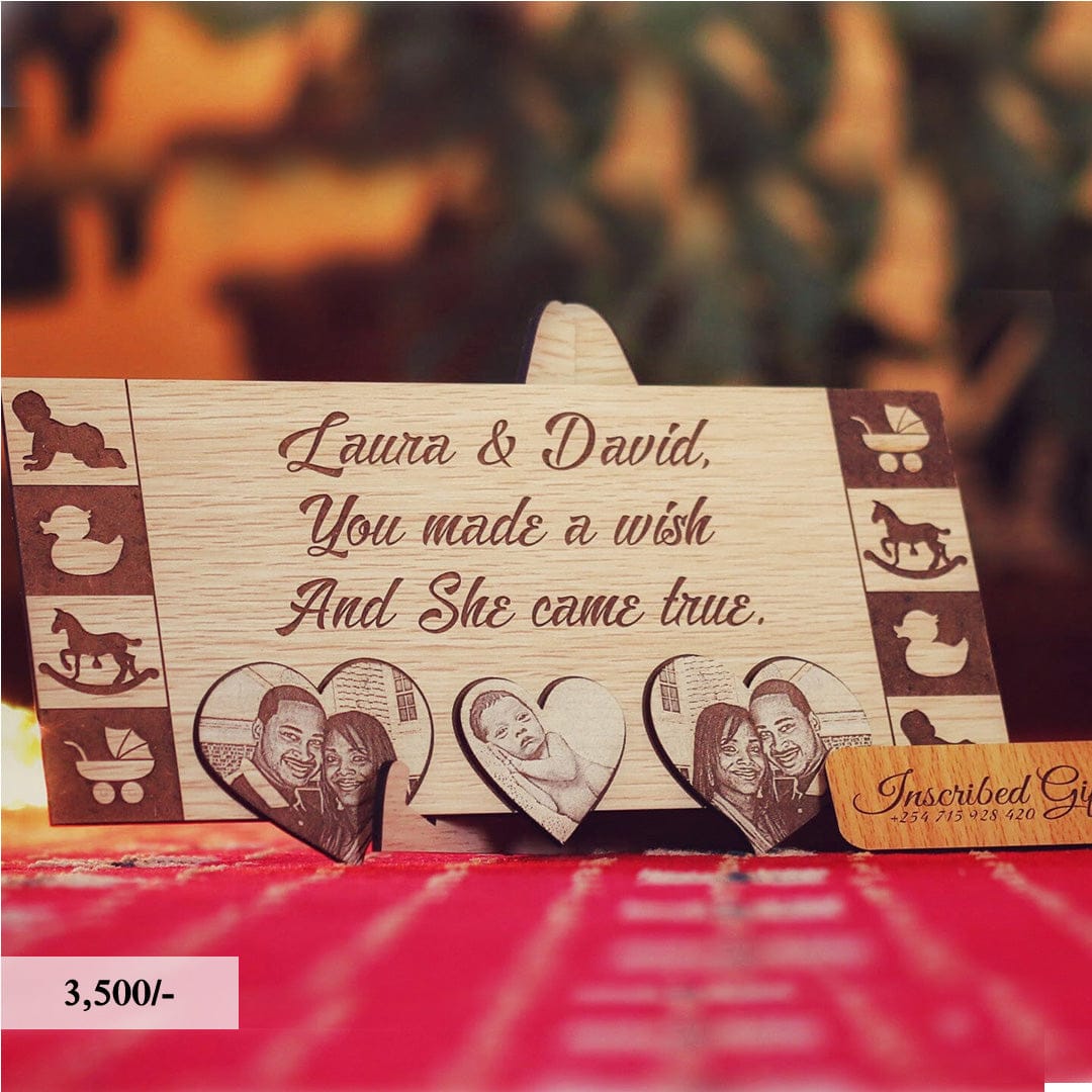 Wooden Baby Inscribed Photo Frame PF009