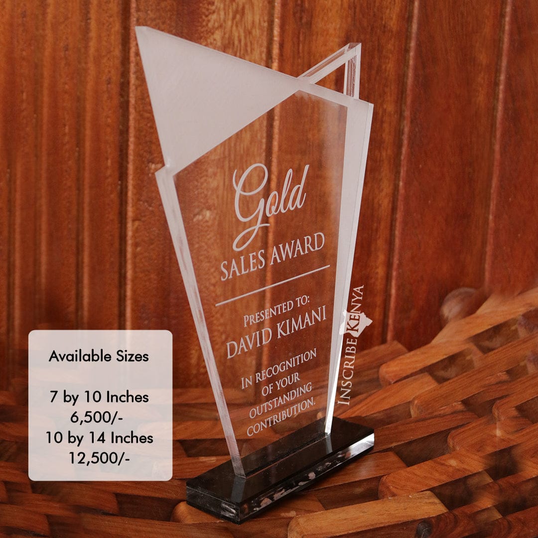 Acrylic Triangular Top Award/Tophy Plaque A015