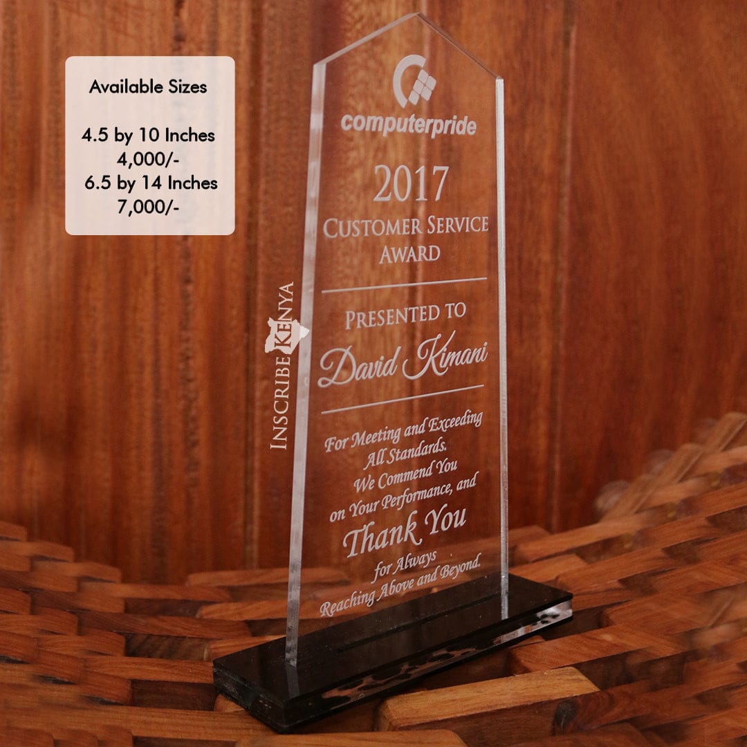 Acrylic Sharp Top Award/Tophy Plaque A018