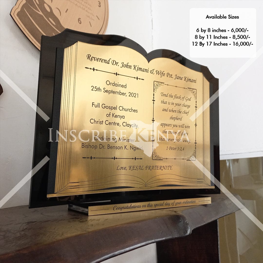 Acrylic Bible Award/Tophy Plaque A034