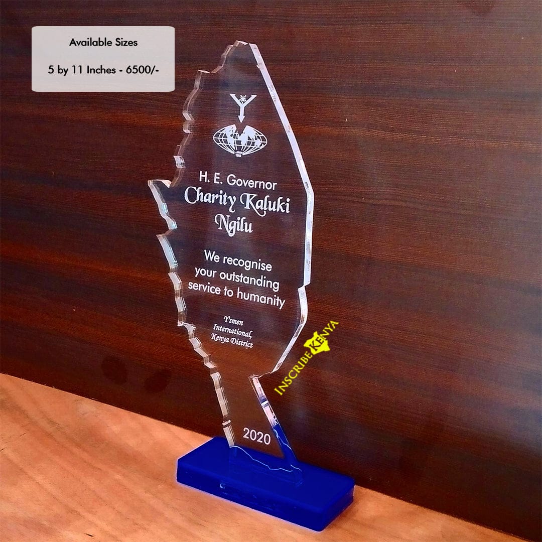 Acrylic Kitui County Shaped Plaque A035