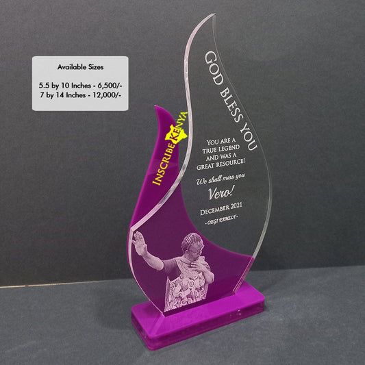 Acrylic Flame Picture Award/Tophy Plaque A044