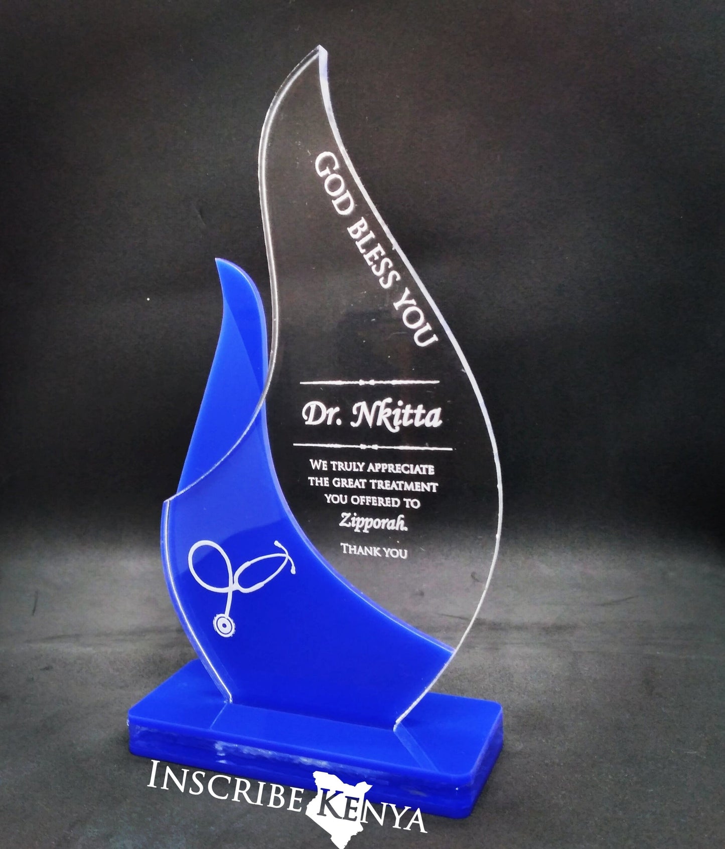 Acrylic Flame Award/Tophy Plaque A007