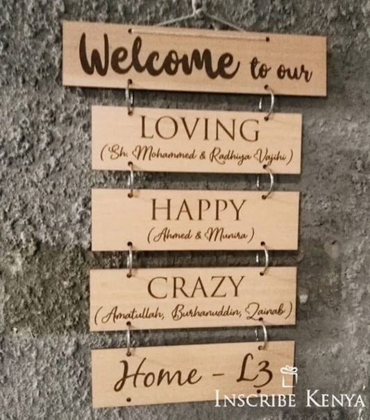 Wooden tiled Nameplate (12 by 17 Inches)