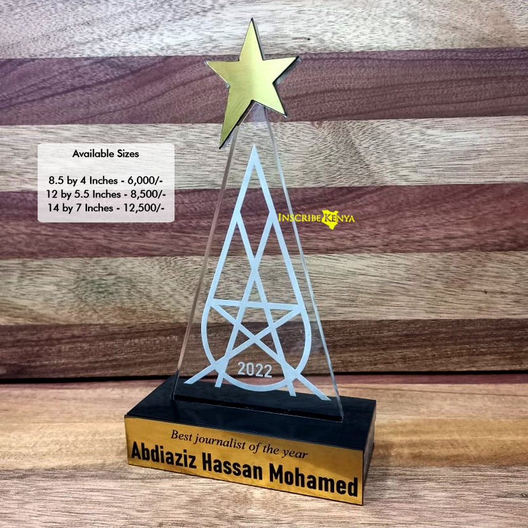 Acrylic Starred Award Plaque