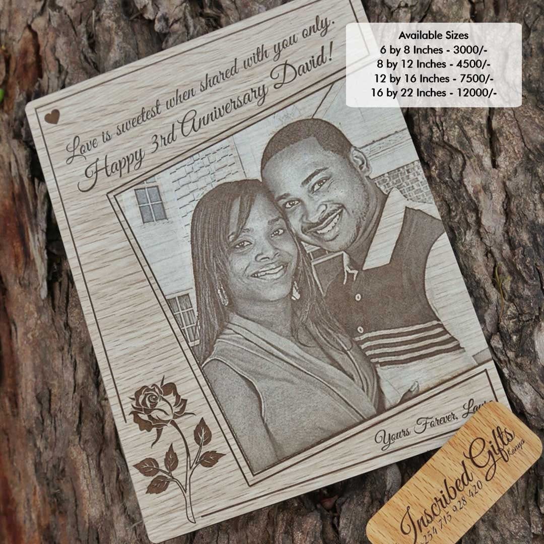 Wooden Potrait Inscribed Photo Frame PF001