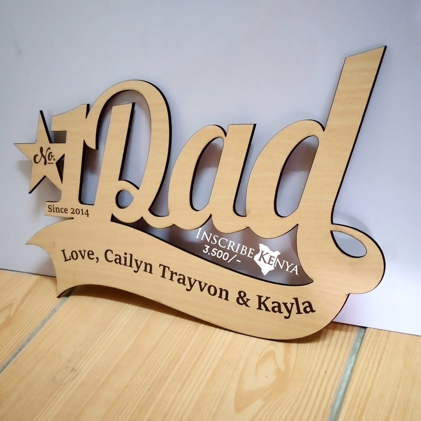 No. 1 Dad Wooden Display