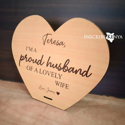 Heart Proud Husband Plaque