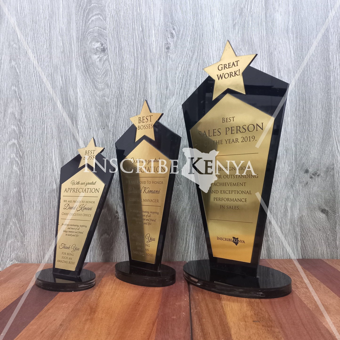 Acrylic Star Top Award/Tophy Plaque A017