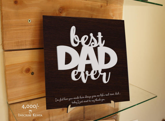 Wooden Best Dad Ever Frame