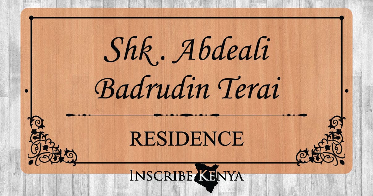 Wooden Nameplate 001