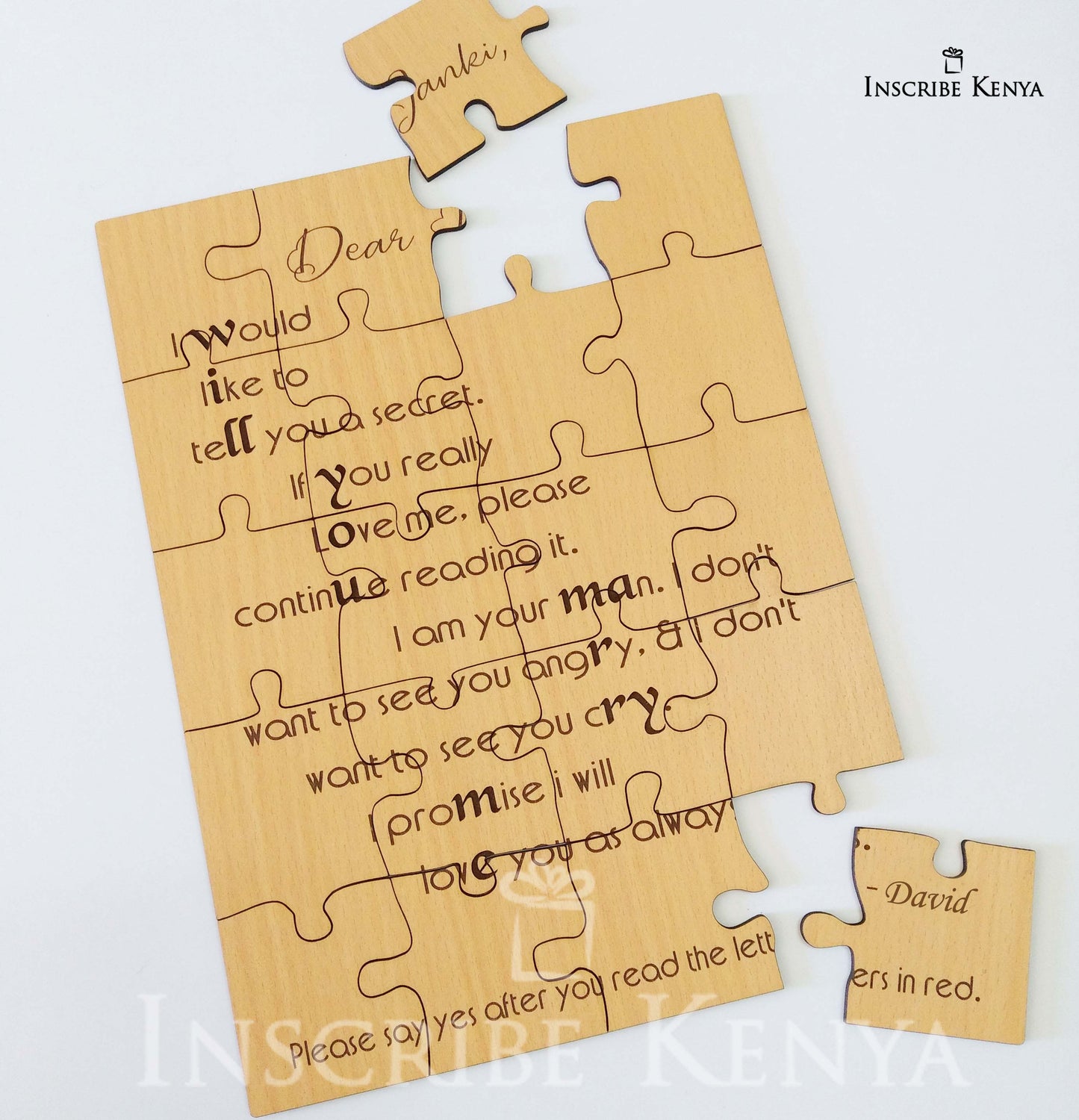 Personalized Wooden Puzzle