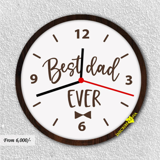 Wooden White Round Clock WC001