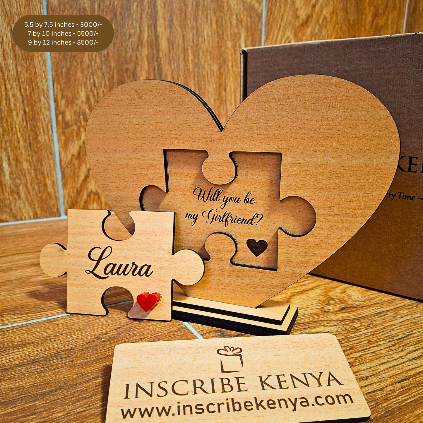 Heart Puzzle Proposal Plaque.