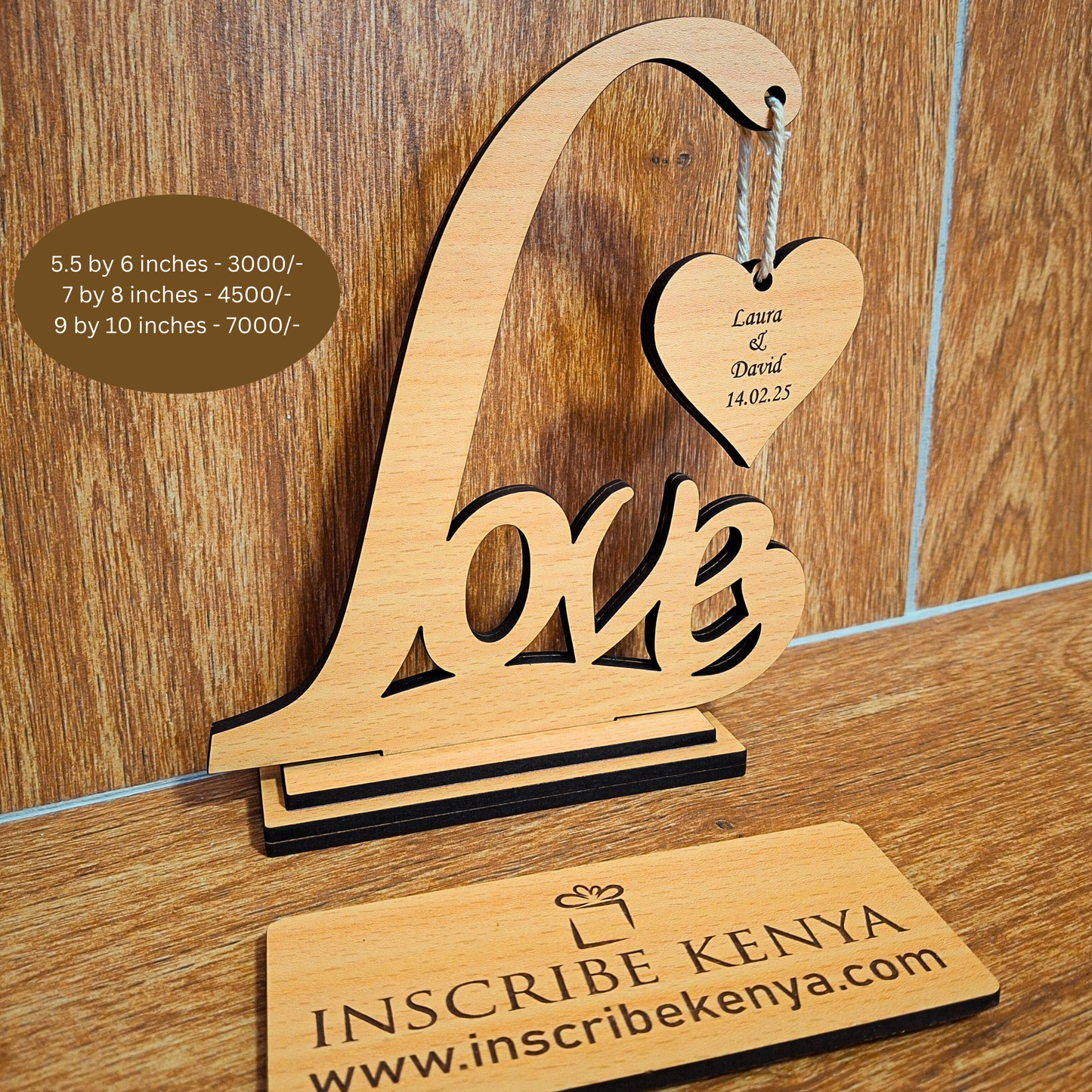 Wooden Love Sign.