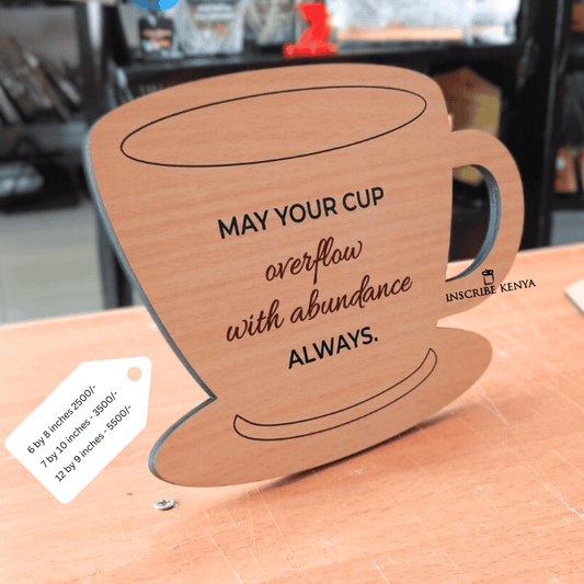 Wooden cup plaque