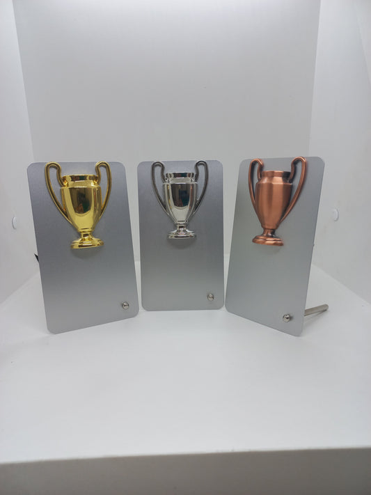 Metallic Trophy Plaque Gold/Silver/Bronze