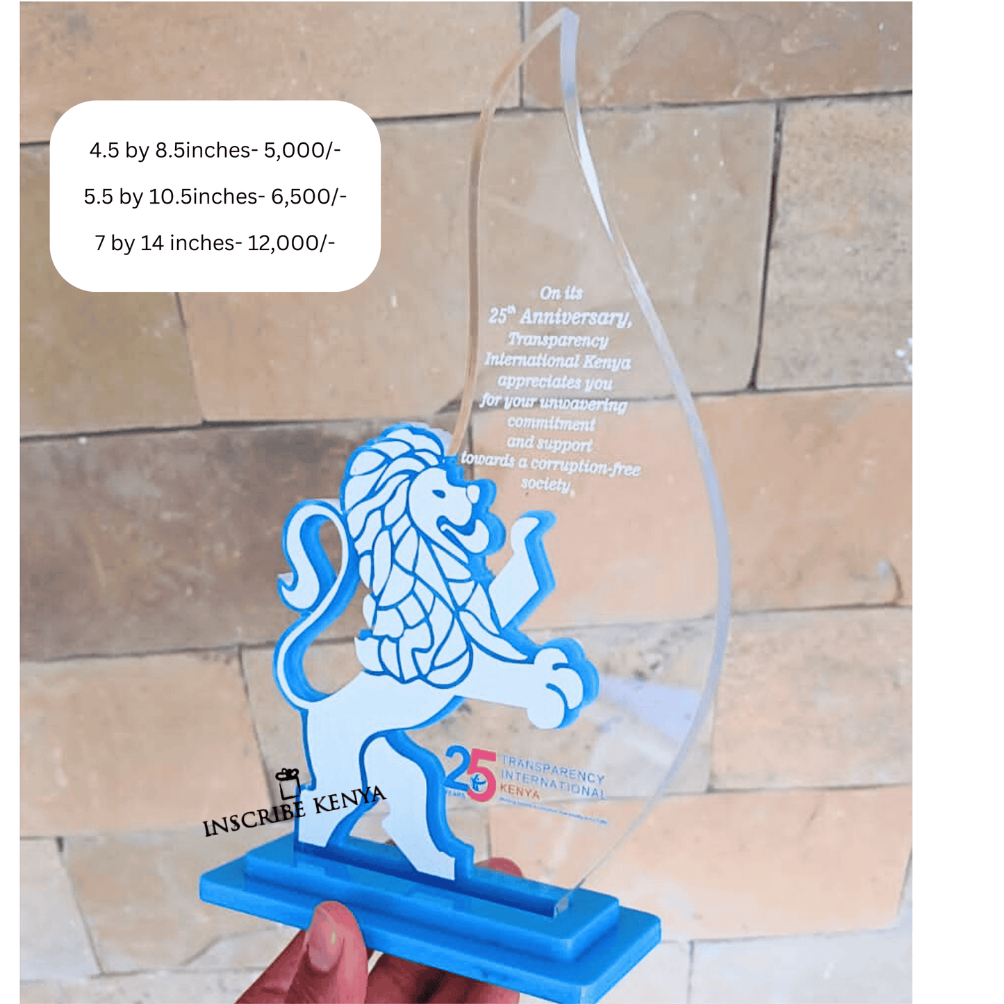 Acrylic Lion Award/Tophy Plaque A021