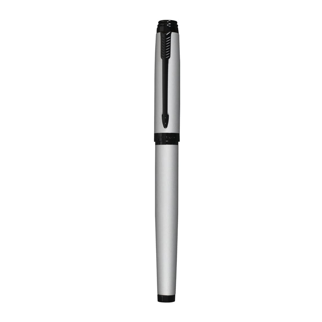 Parker Ambient White Black Metal Trim Roller Ball Pen