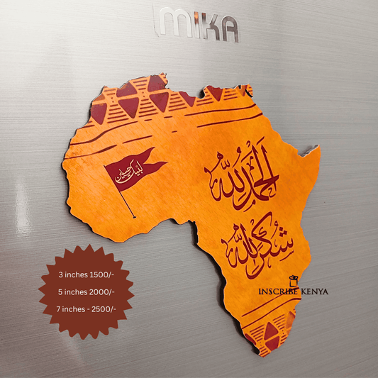 Africa shaped Fridge Magnet.