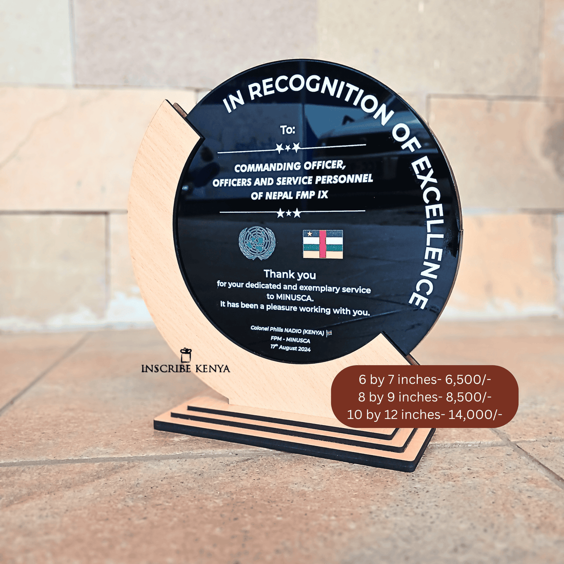Round Trophy Design Acrylic Round Trophy / Award / Plaque – InscribedGiftsKe